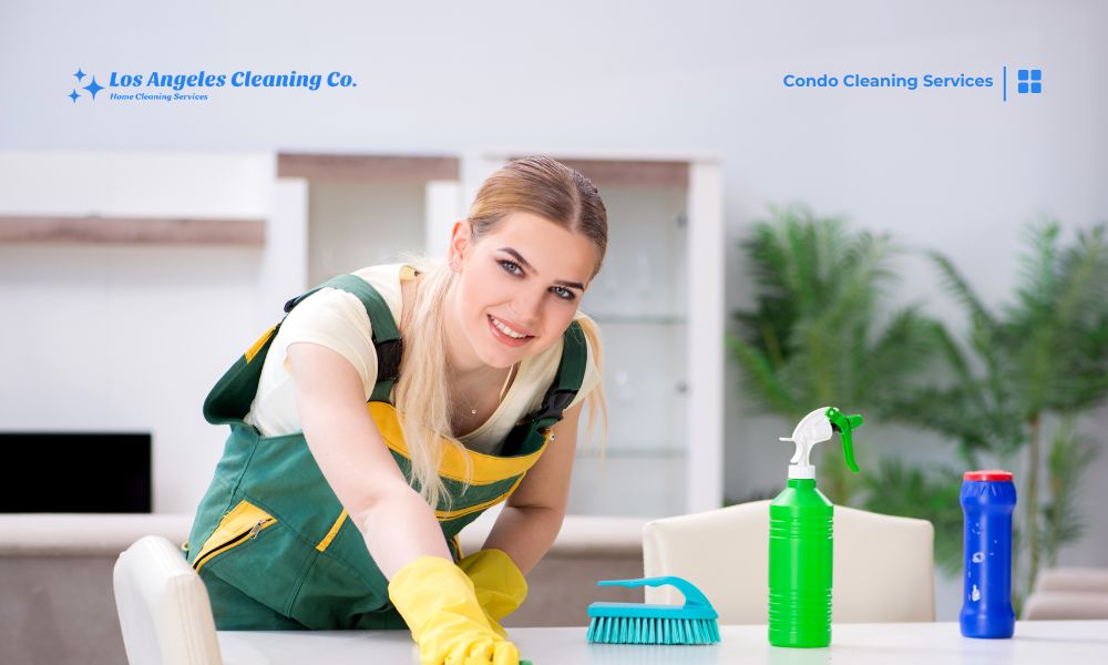 professional cleaner with tools