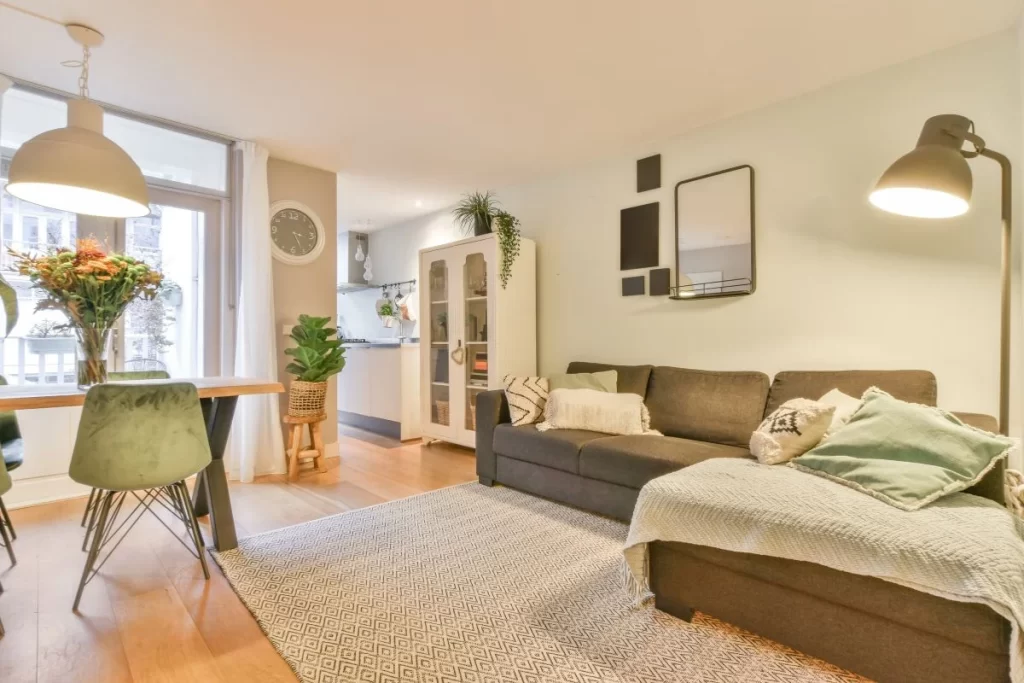Clean-and-furnished-apartment-living-and-dining-area