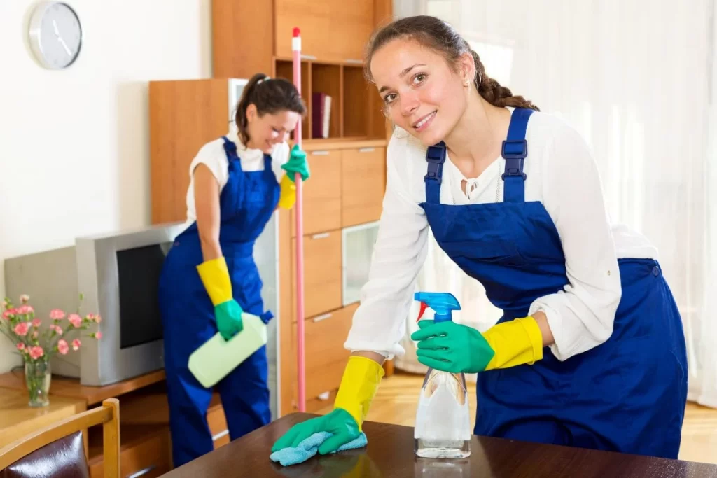 Residential-cleaning-being-done-by-two-professionals-for-a-one-time-service